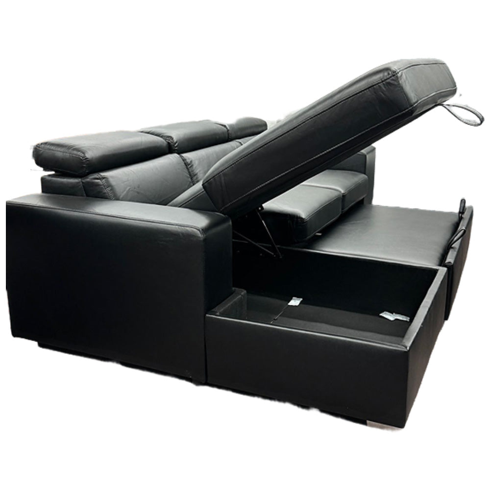 4006 - Leather Sofa Bed