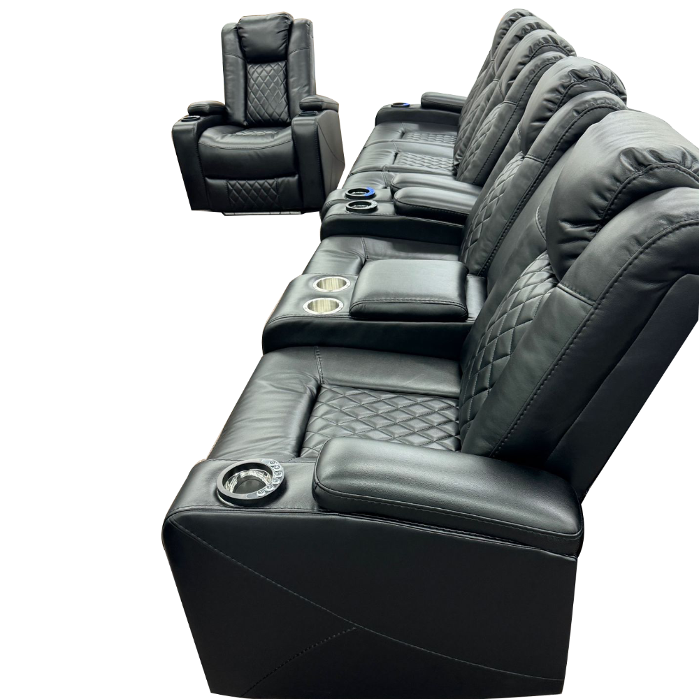 4001 - Leather Sofa Set