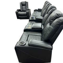 4001 - Leather Sofa Set