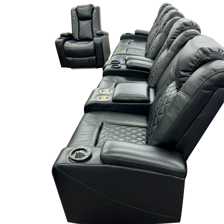 4001 - Leather Sofa Set