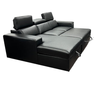4006 - Leather Sofa Bed