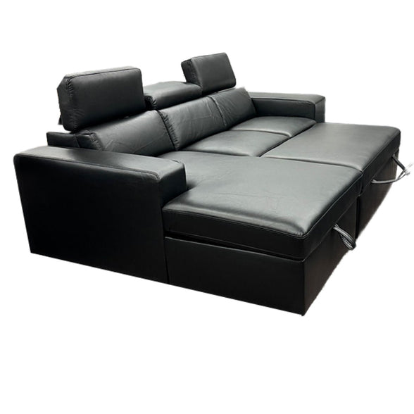 4006 - Leather Sofa Bed