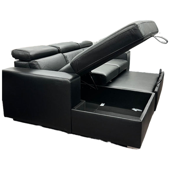 4006 - Leather Sofa Bed