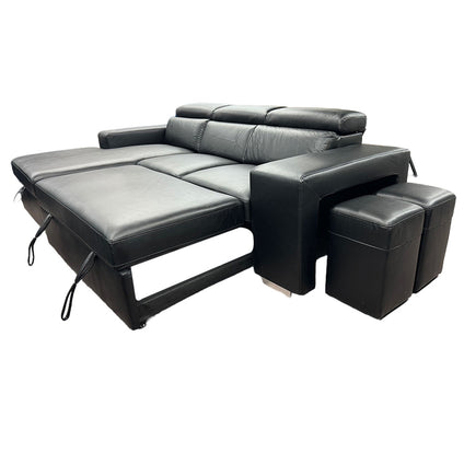 4006 - Leather Sofa Bed